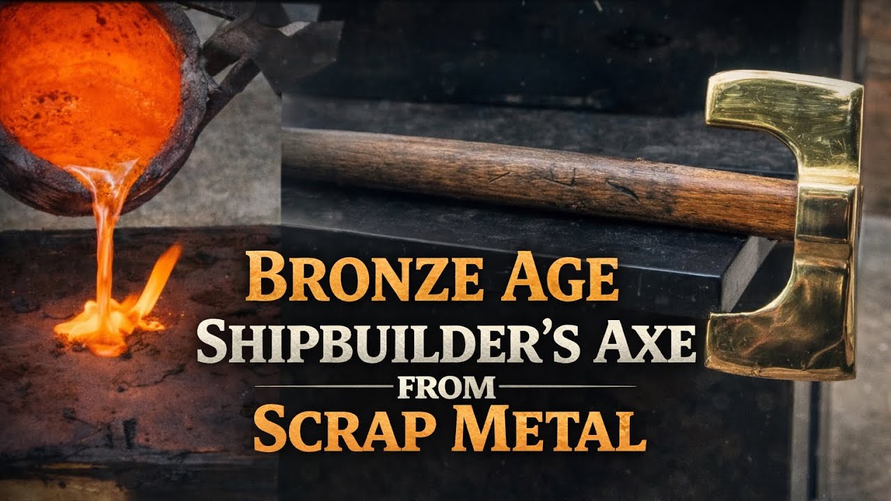 Bronze Age ship builders axe made completely from scrap metal!