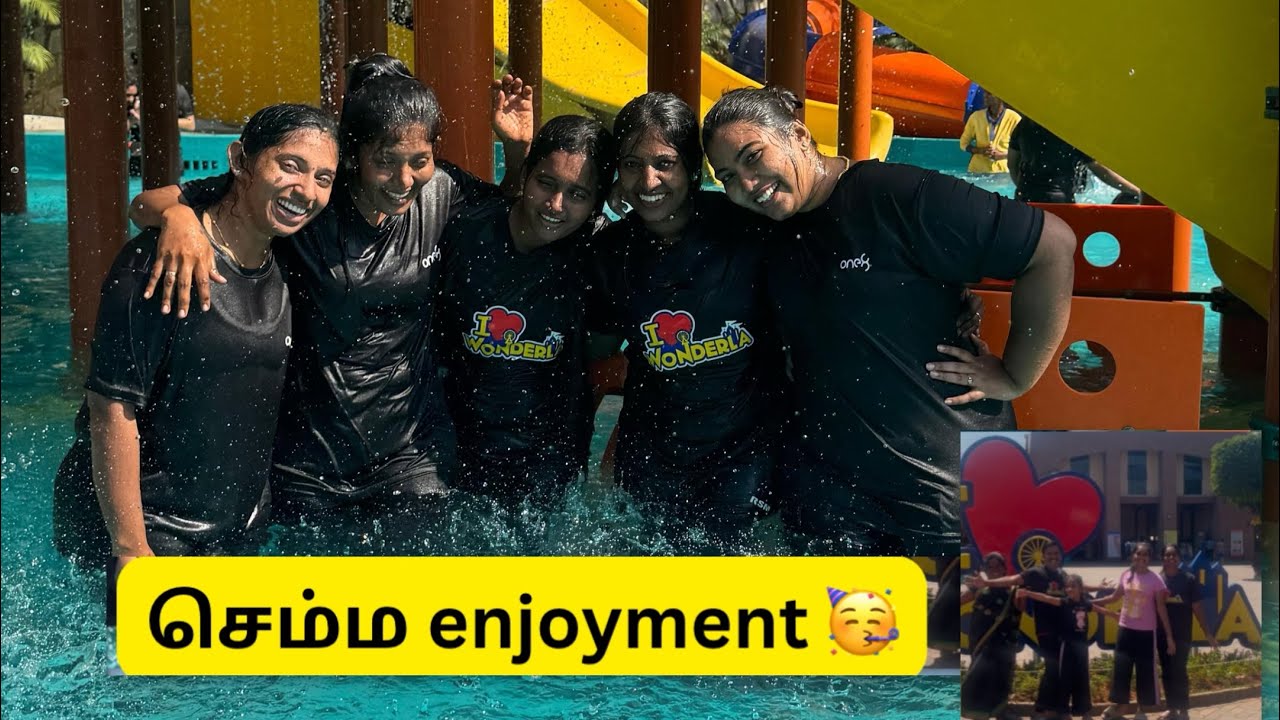 நாங்க wonderla போய் செம்மைய enjoy பண்ணோம் 😍 #durgagandhi