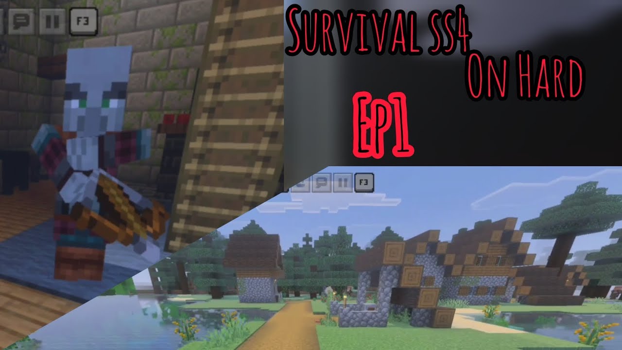Minecraft survival ss4 On Hard Ep1