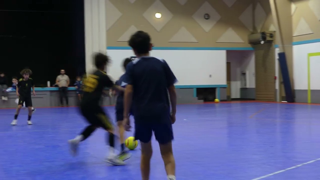 indoor soccer fun. Petar and Marko playing together