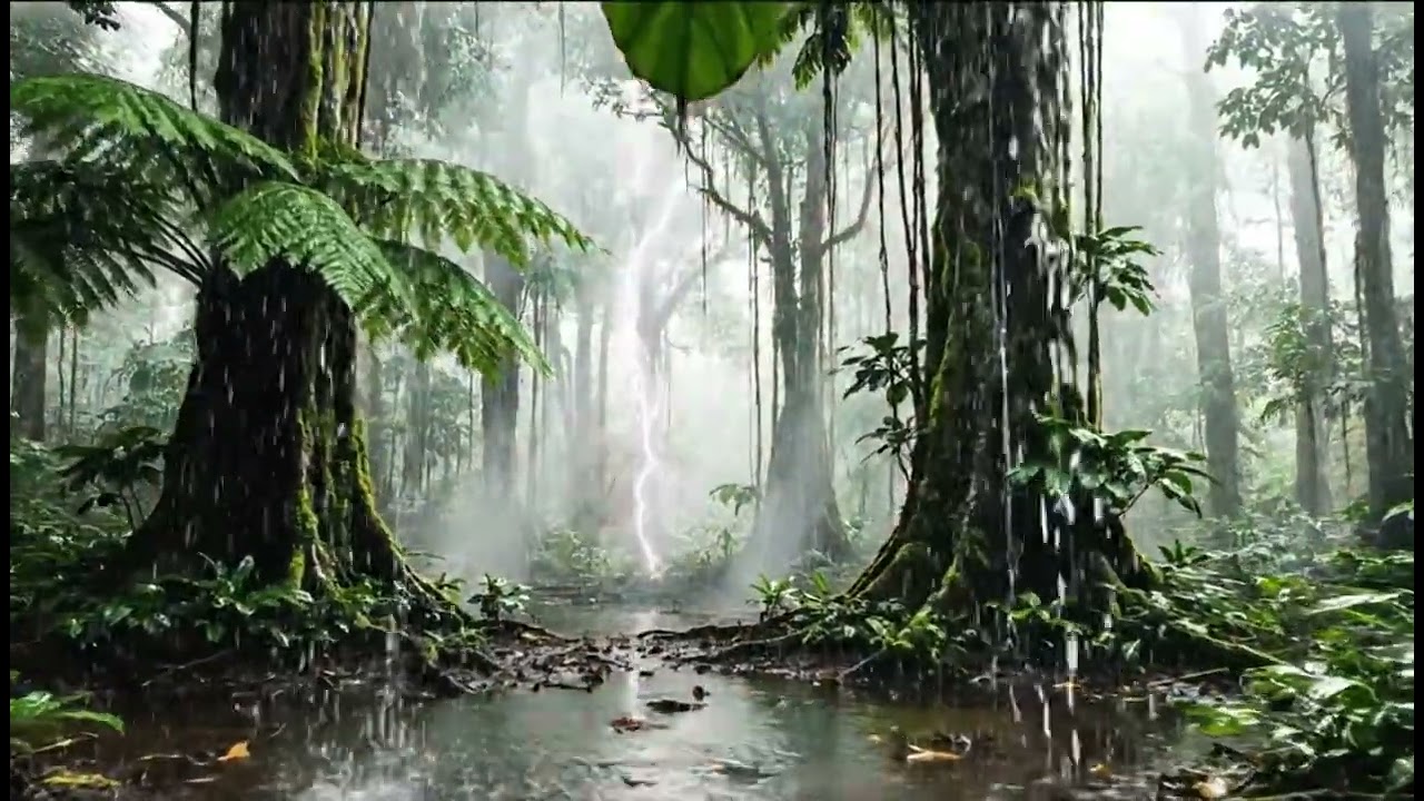 9 Hours of Rainforest Sounds 🌿 Deep Focus, Study, Relax & Sleep | Tropical Jungle Ambience