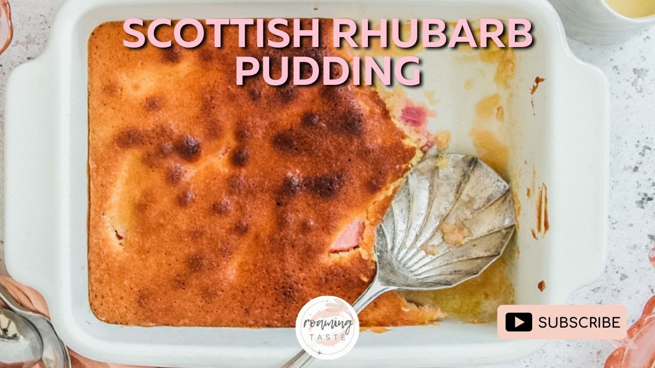 How to bake Scottish Rhubarb Pudding | Serves 8 | Bakes in 35 minutes