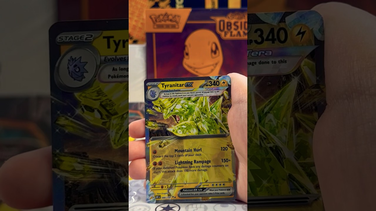 Obsidian Flames Tyranitar EX Pok&eacute;mon Opening #shorts