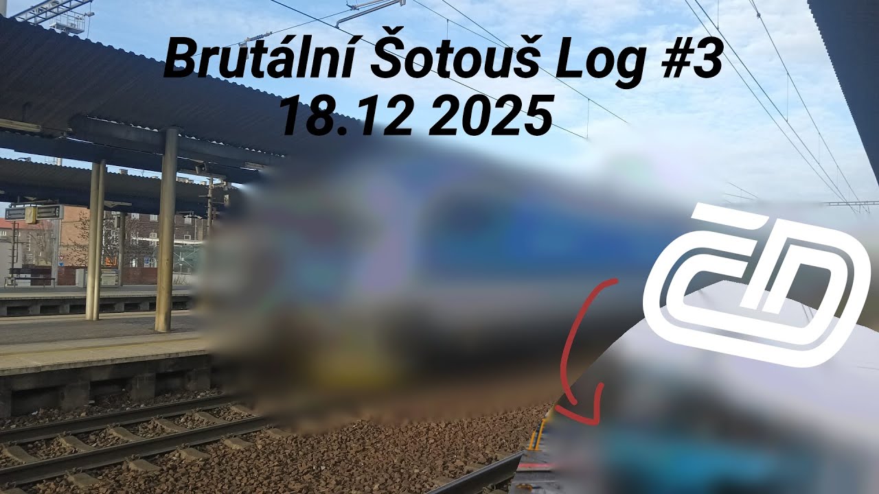 Brutální Šotouš Log #3 18.12 2025! Ostrava Svinov Trainspotting in Czech Ostrava trains/buses/trams