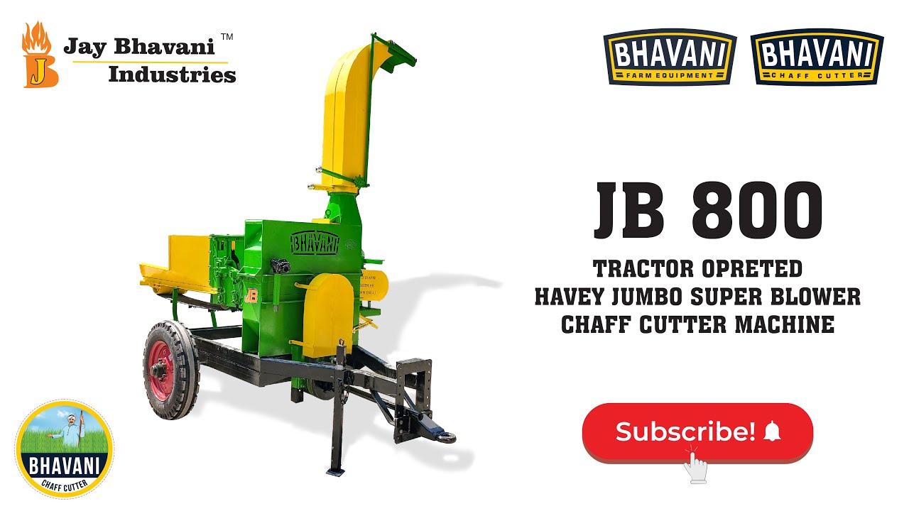 Tractor operated chaff cutter machine | JB 800 | ट्रैक्टर 🚜 से चलने वाला चारा कटर मशीन | 📱9409151515
