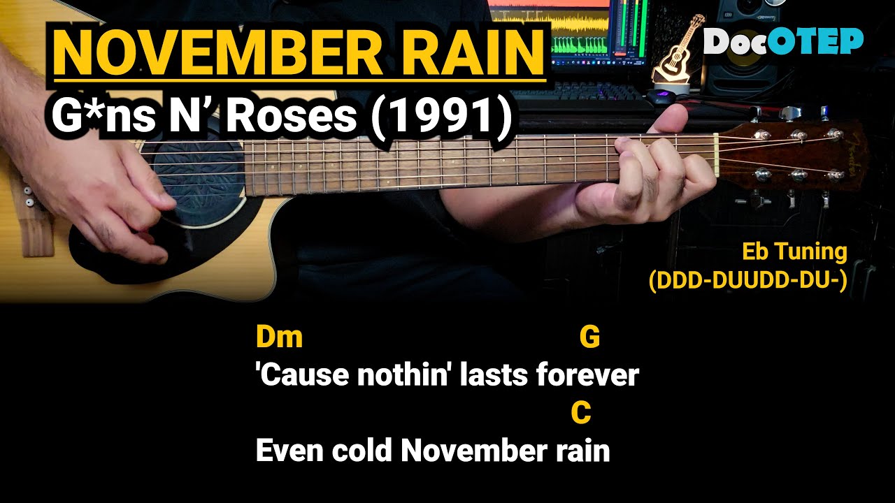 November Rain - Guns N’ Roses (1991) Easy Guitar Chords Tutorial with Lyrics
