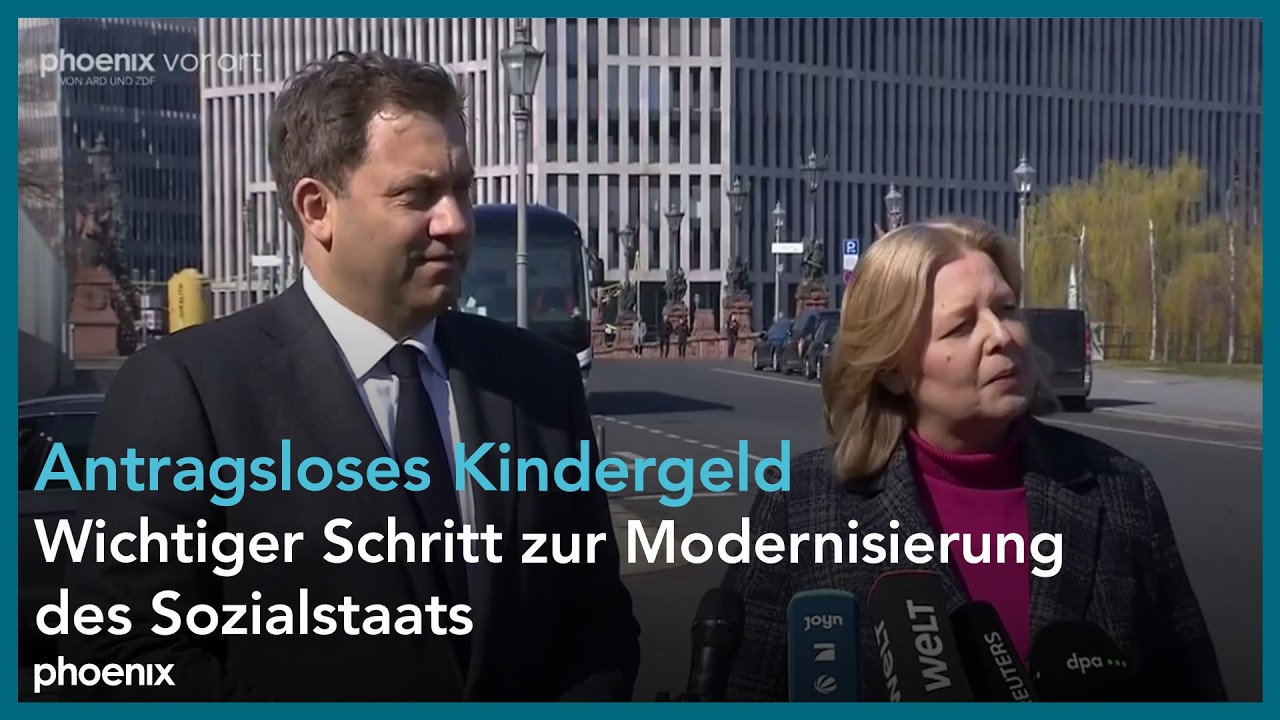 Antragsloses Kindergeld: Statements von Lars Klingbeil und Bärbel Bas | 18.03.2026