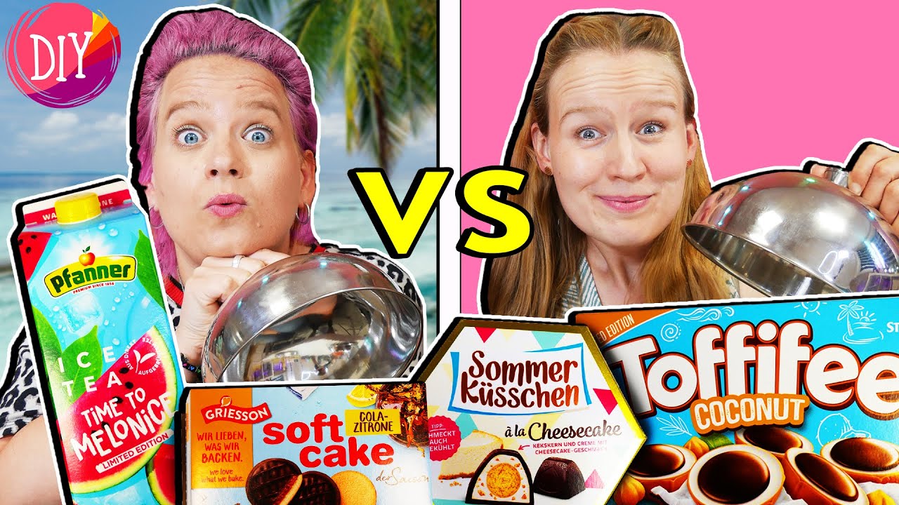 SOMMER vs NORMAL FOOD Challenge 😎 Eva vs. Kathi