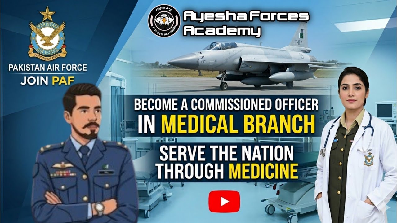 Paf Jobs 2026 Complete Detail! | Commissioned Officer In Medical Branch | @Ayeshaforcesacademy 