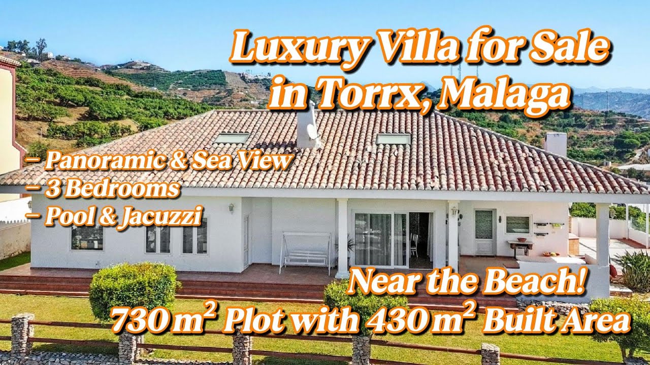 Luxury Villa for Sale in Torrox Costa | Sea Views, Pool & Jacuzzi – Near Beach & Málaga Airport