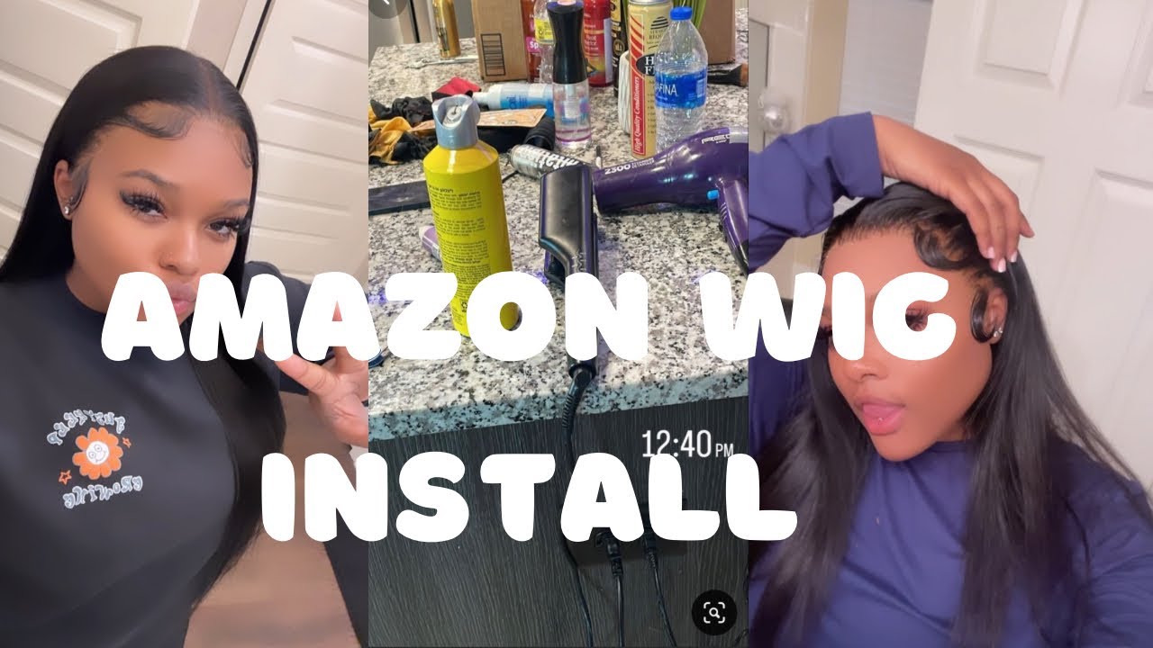 30 inch Amazon Wig Under $100😱 bleaching + plucking + install