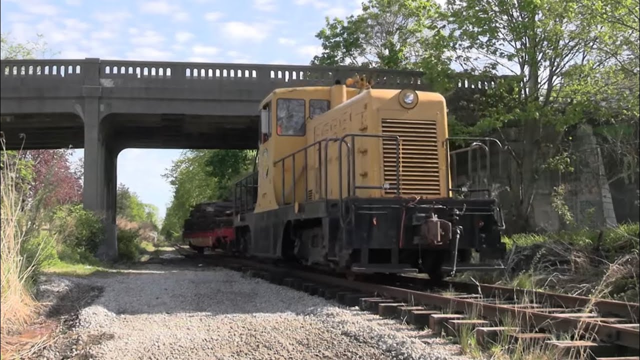 First train in 4 years -  Newport, RI Track Restoration Test Run - Newport, RI 5/8/2025
