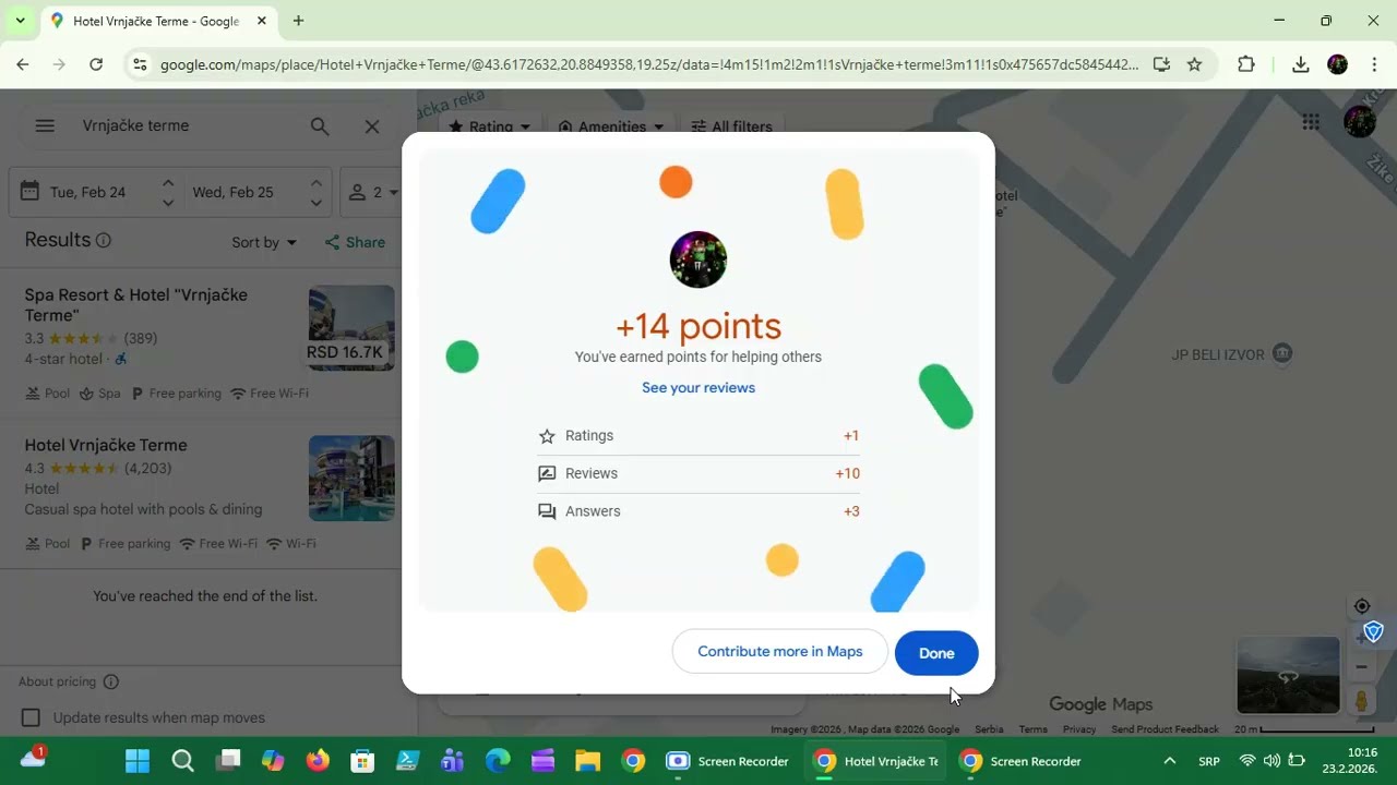 My rankings on Google Maps