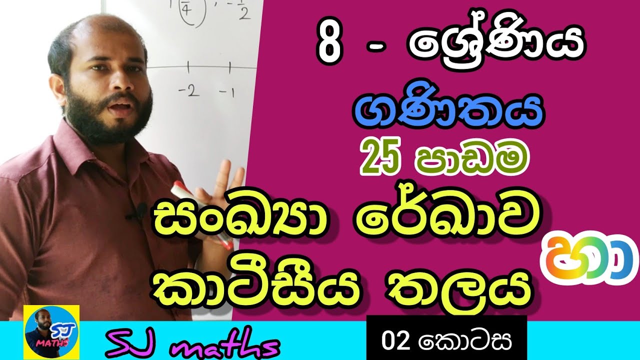 grade 8 maths lesson 25 Number line & Cartesian Plane part 02 | sankaya rekawa ha katasiya thalaya 2