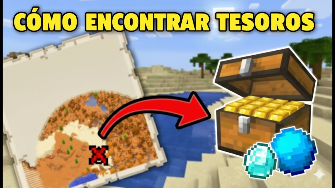 C&oacute;mo Encontrar y Usar un MAPA DEL TESORO en Minecraft (Gu&iacute;a Tesoro Enterrado)
