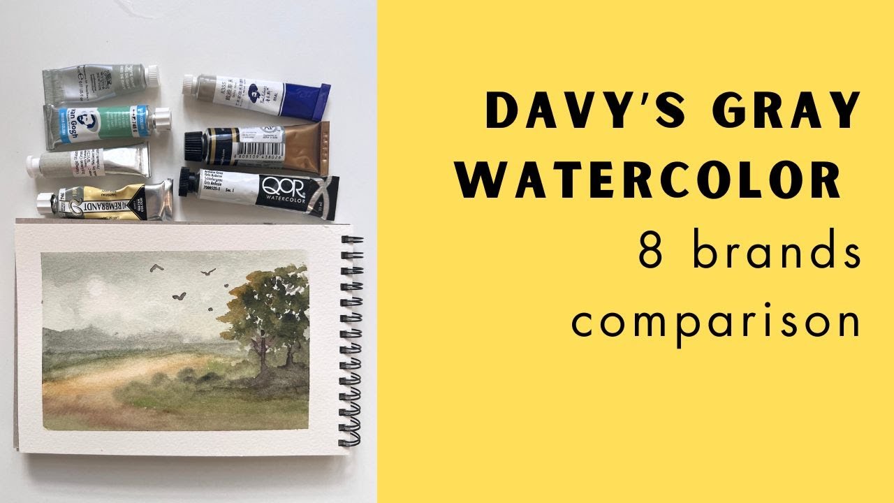 Do you use Davy's Grey watercolor? if you don't, start today!  Swatching and comparing 8 brands.