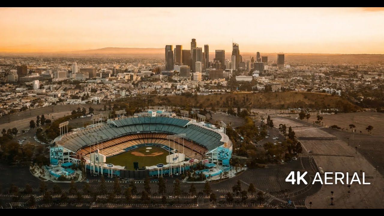 Dodger Stadium Aerial Footage 4K | Cinematic Drone Views