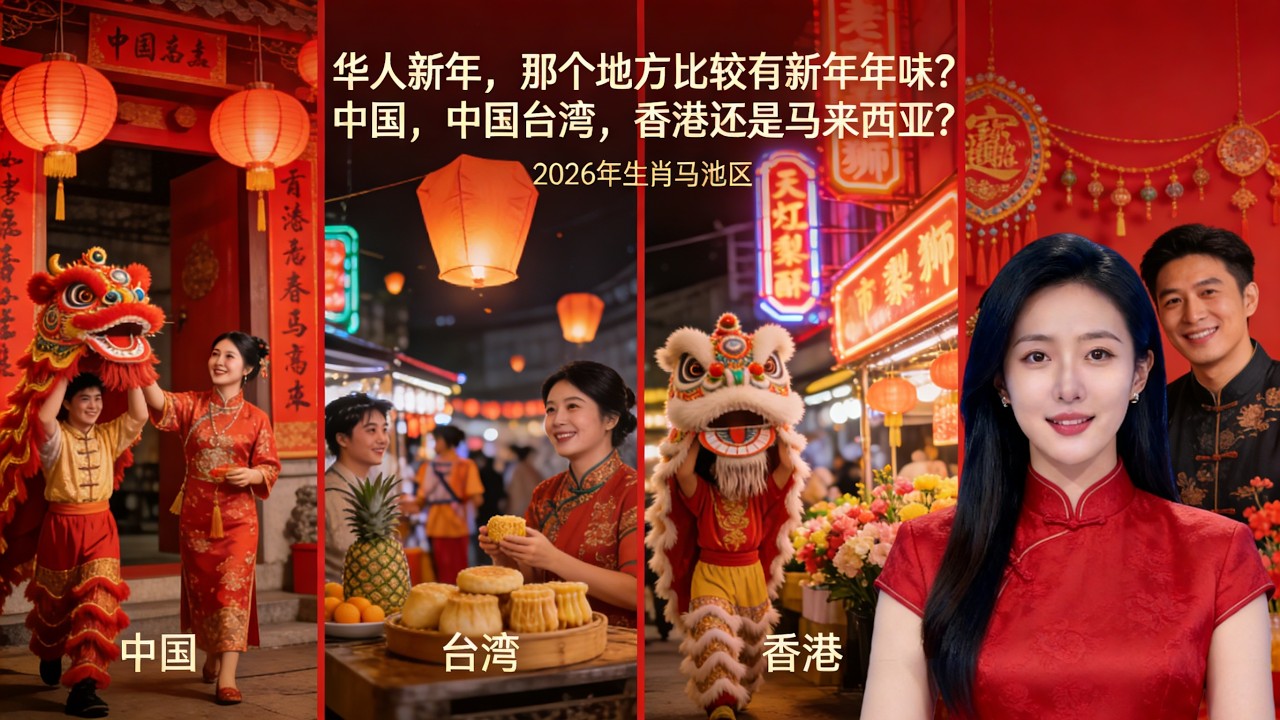 《华人新年，那个地方比较有新年年味？中国，台湾，香港还是马来西亚？》