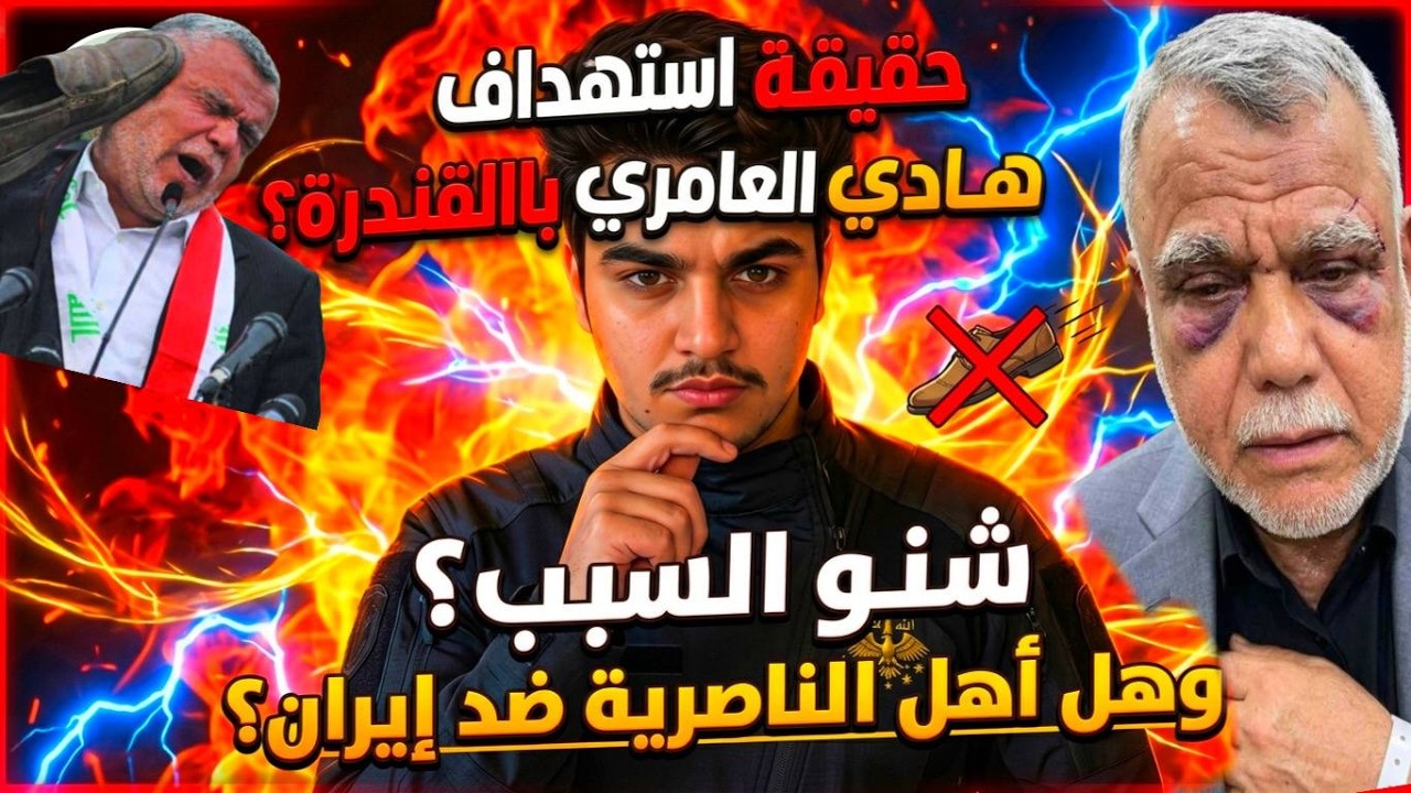 حقيقة استهداف هادي العامري بالقندرة وشنو السبب وهل اهل الناصرية ضد ايران؟