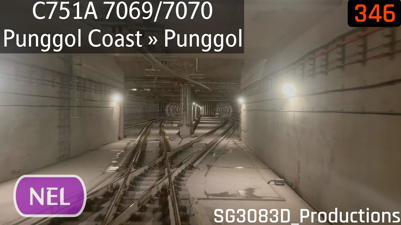 [SBST][Via Punggol Coast Crossings] ALS C751C [7069/7070] - NE18 Punggol Coast » NE17 Punggol (NEL)
