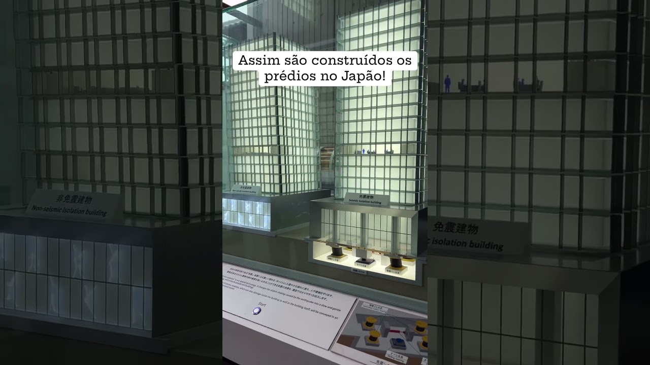 Os prédios no Japão são projetados com  tecnologias anti-sísmicas para resistir a terremotos. 🏢⚠️