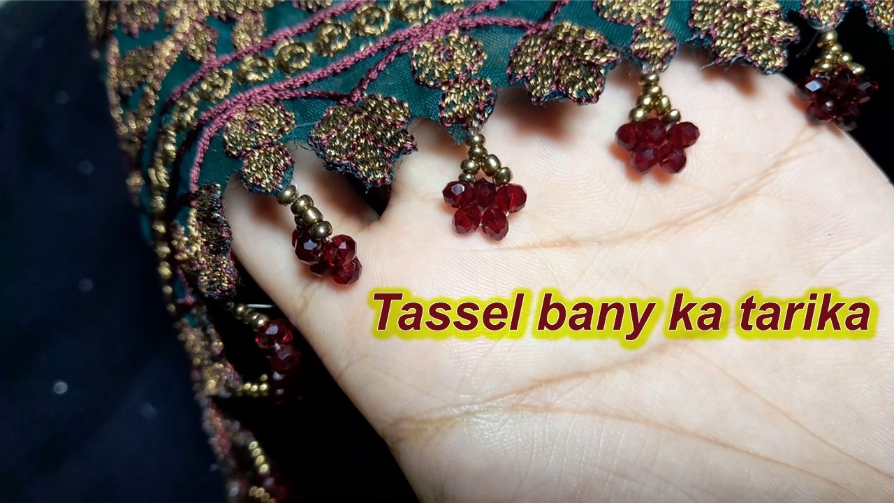 Crystal tassel making |crystal tassel for clothe | diy crystal tassel |#2024