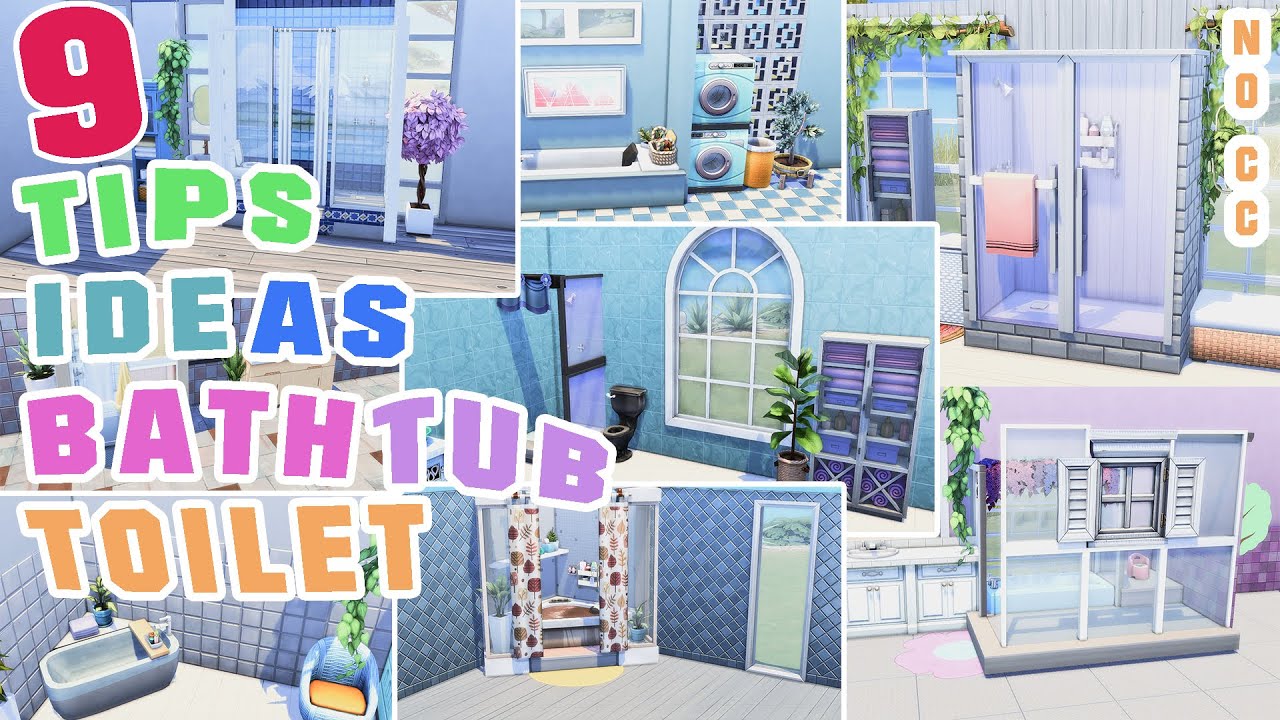 TIPS and IDEAS for BATHTUB and TOILET (bathroom ideas Sims 4) 💦