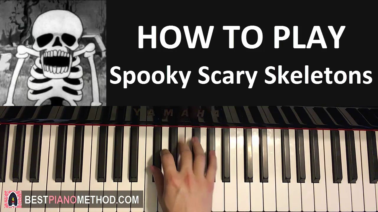 HOW TO PLAY - Spooky Scary Skeletons (Piano Tutorial Lesson)