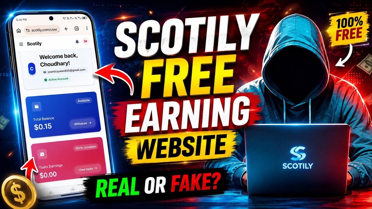 SCOTILY New Ad Watching Earning Website 2026 | Real Or Fake ? | A To Z Review 