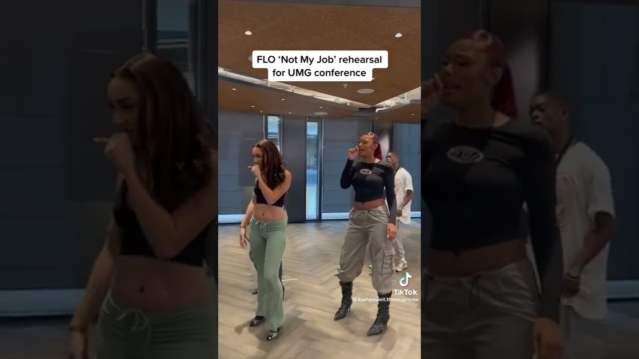 FLO rehearsing for “Not My Job” live performance