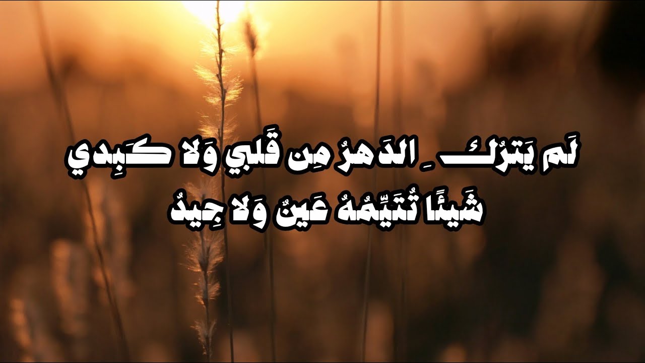 عيد بأية حال عدت يا عيد - المتنبي إلقاء مأمون عليمات