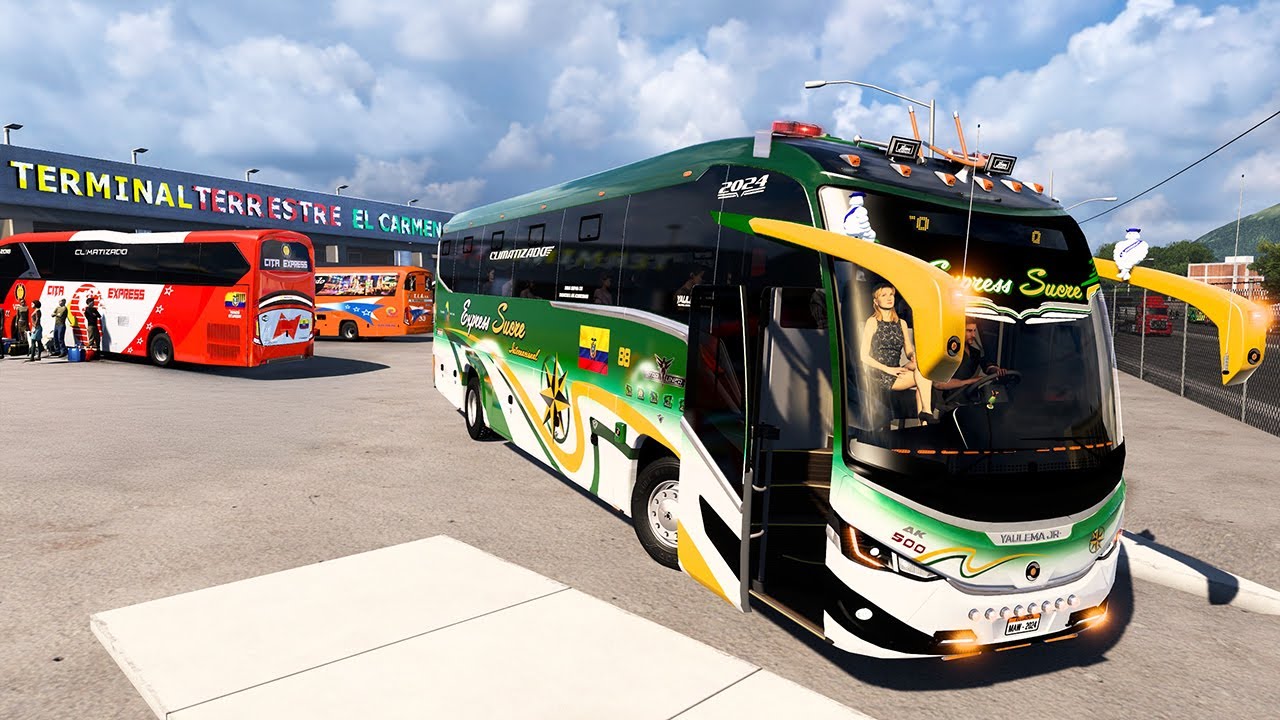 Accidento el AUTOBUS Express SUCRE Ecuador Terminal El Carmen Ats 1.53