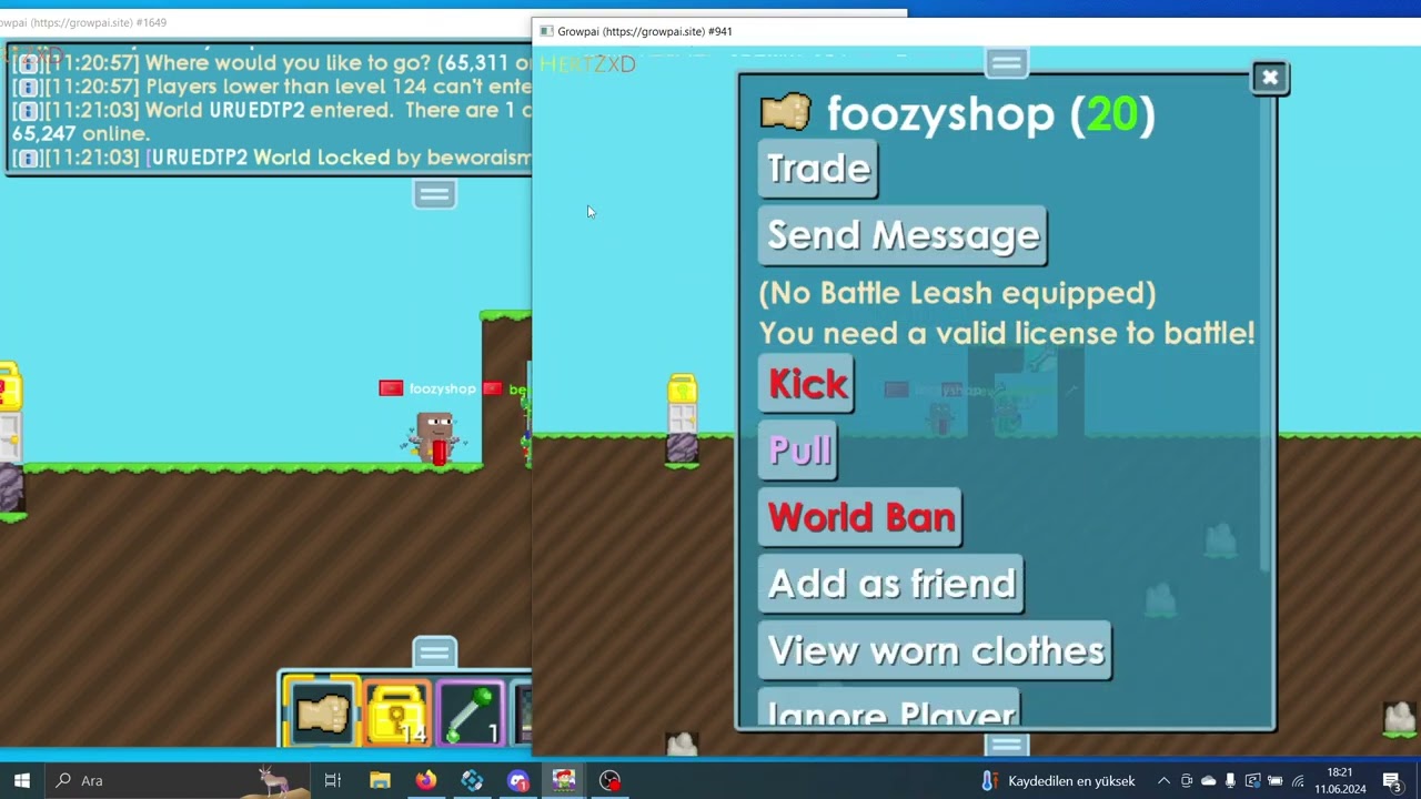 growtopia 1dk da itemsiz tp atma