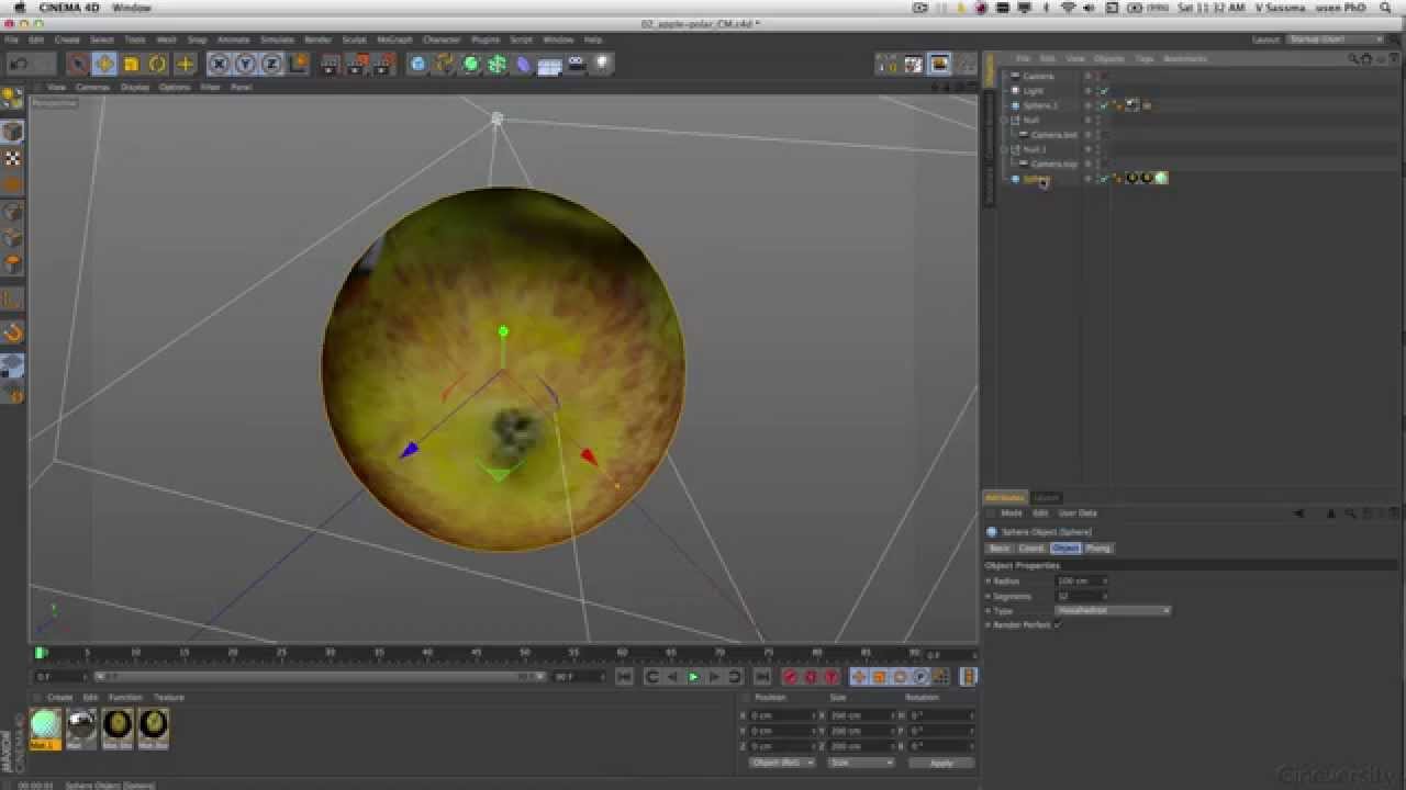 Texture 3j Creating an apple texture in CINEMA 4D