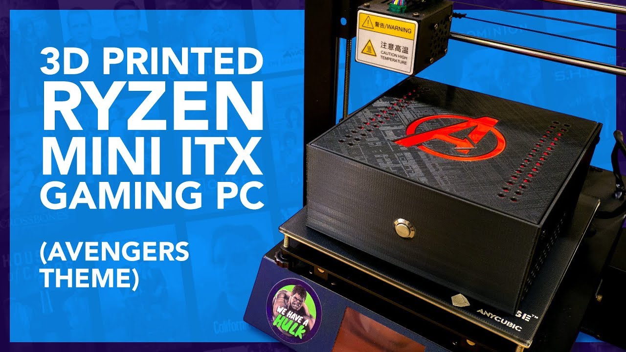3D Printed Ryzen Mini ITX Gaming PC (Avengers Theme)