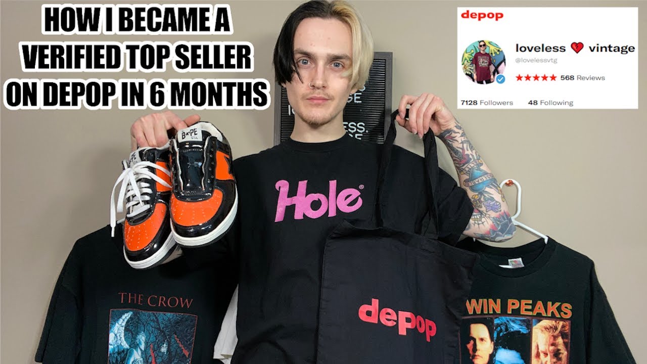 HOW I BECAME A VERIFIED TOP SELLER ON DEPOP IN 6 MONTHS + I FOUND BAPESTAS IN THE THRIFT ✅🧡🔥