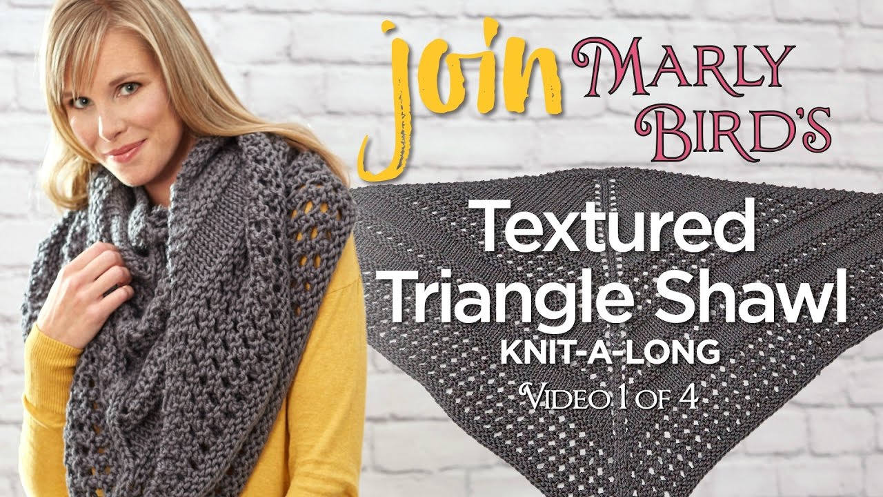 How to Knit Textured Triangle Shawl Knit-along Video 1 of 4