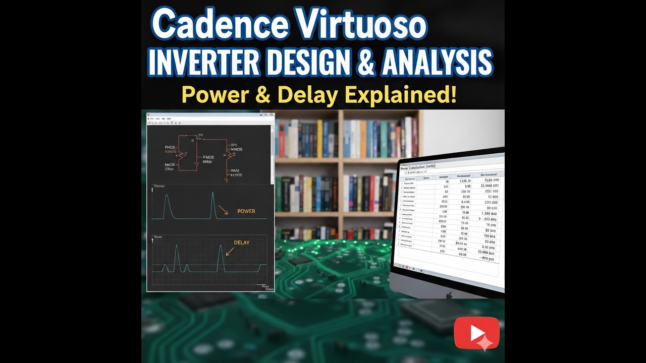 Creating Library, Schematic in Cadence. Inverter Circuit, Power Dissipation and Delay Computation.