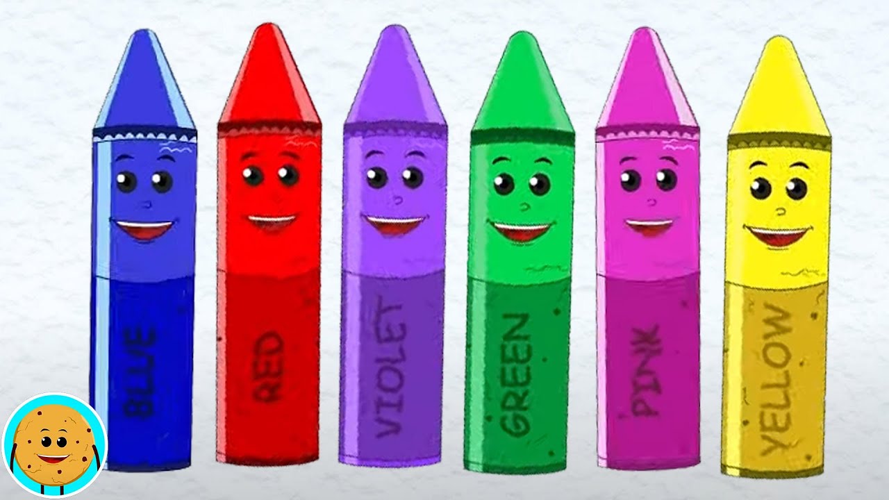Lets Learn The Colors, Crayons Song and Preschool Rhyme for Children