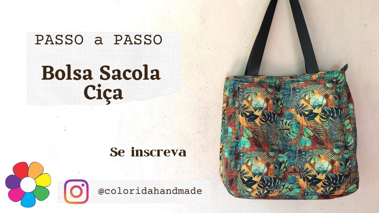 Bolsa Sacola Ci&ccedil;a - bolsa que expande Colorida Handmade