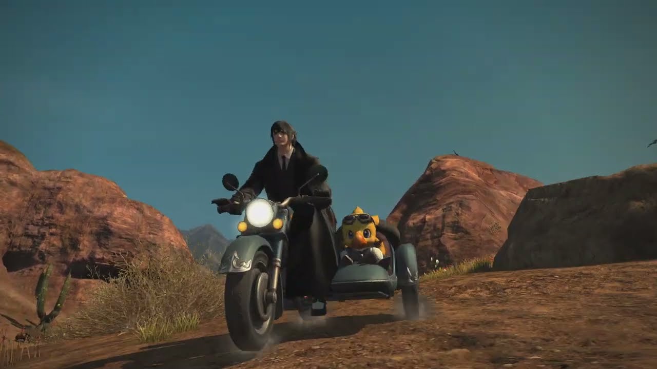 FINAL FANTASY XIV - Garlond GL-IS Mount (Bike With Alpha), & Fan-tastic Cheer Set Emote