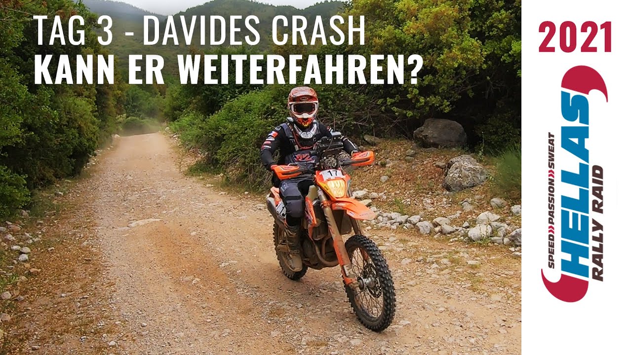 Hellas Rally Raid 2021 Tag 3 - heftiger Crash von Davide von Zitzewitz & Rallyetower am Bike erklärt
