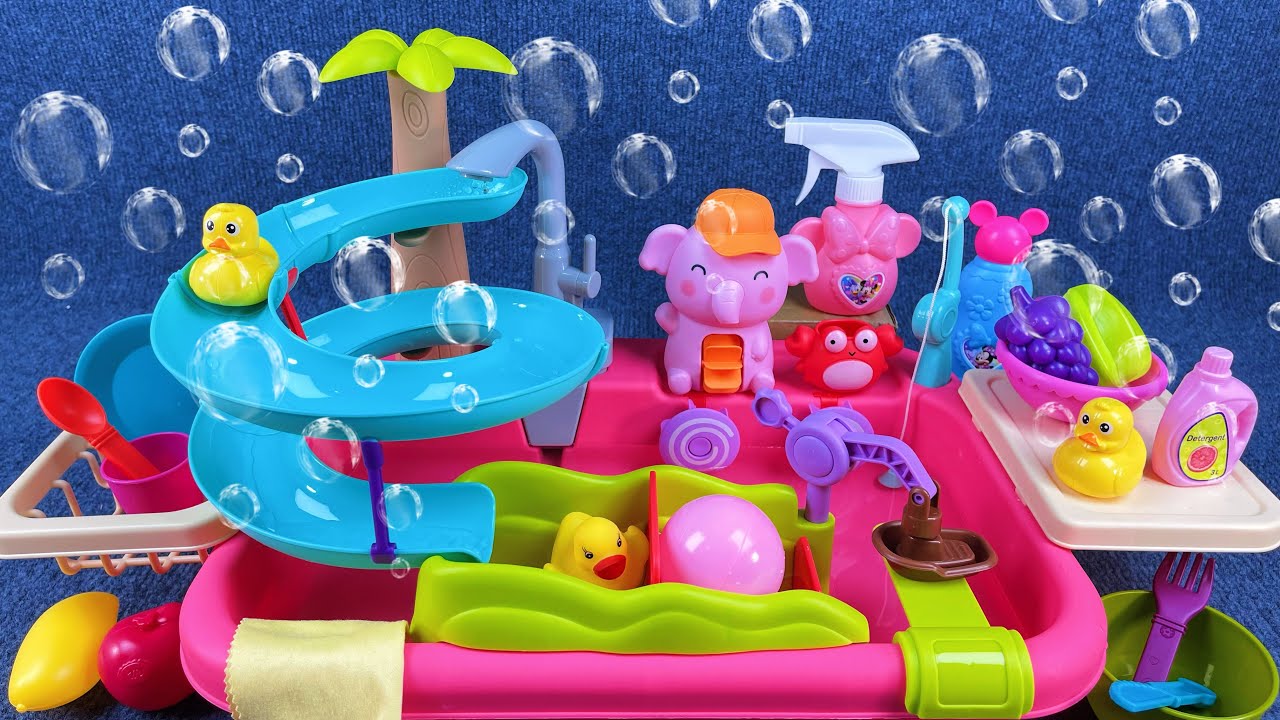 9 Minutes Satisfying with Unboxing Cute and fun water Playset，Kitchen Sink Toys ASMR | Review Toys