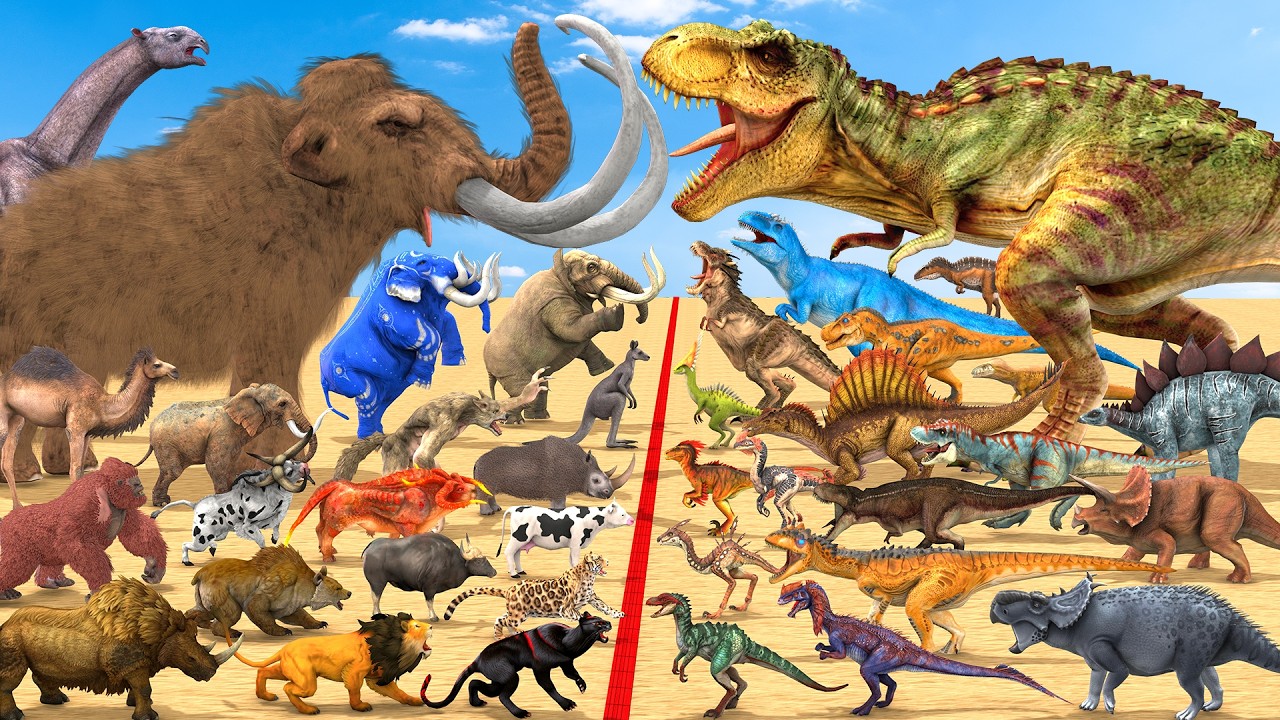 Prehistoric Animals vs Dinosaurs Animals Size Animal Epic Battle Animal Revolt Battle Simulator