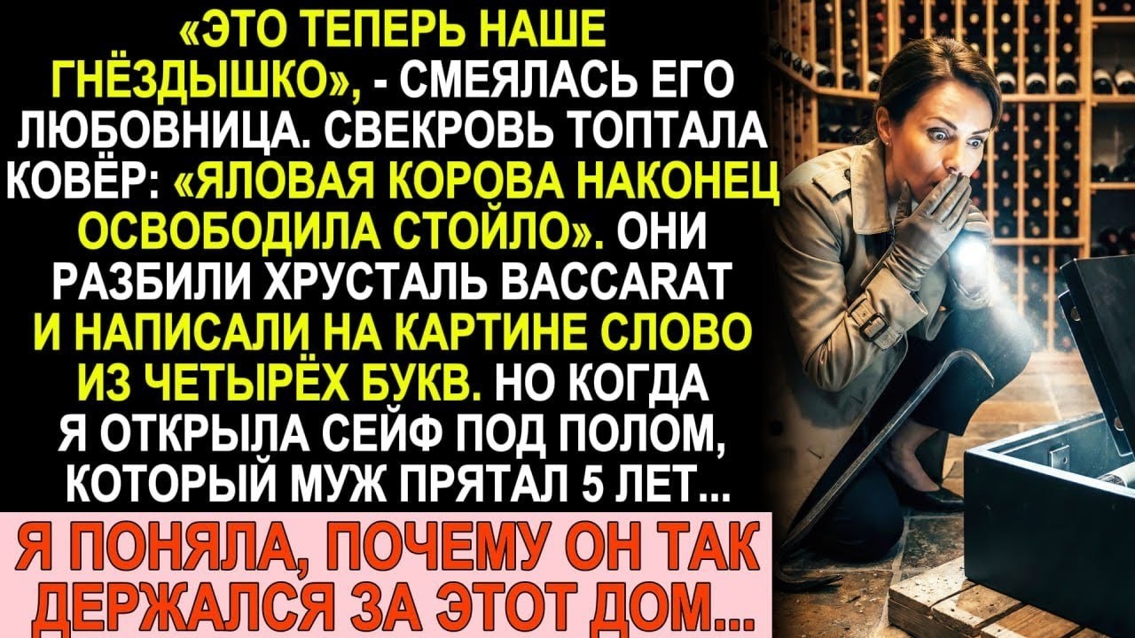 Свекровь назвала меня «яловой коровой». А потом я нашла сейф мужа под полом нашего дома...