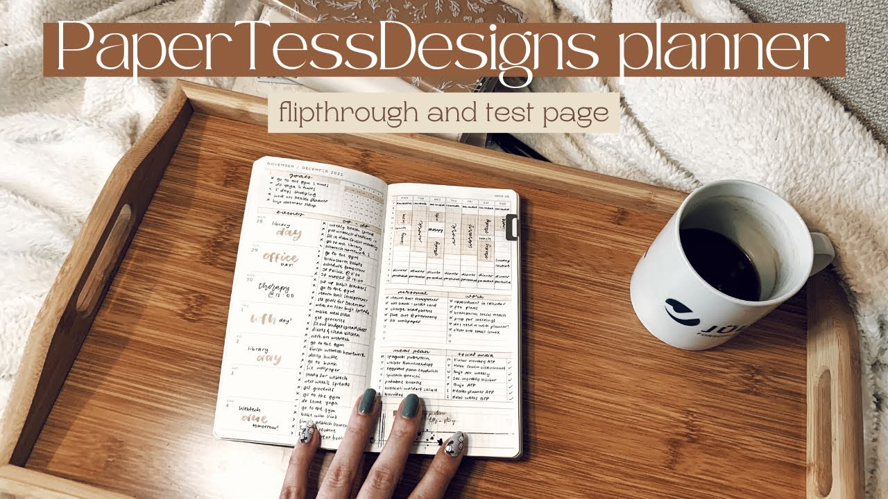 Еженедельный блокнот PaperTessDesigns для просмотра + тестовая страница