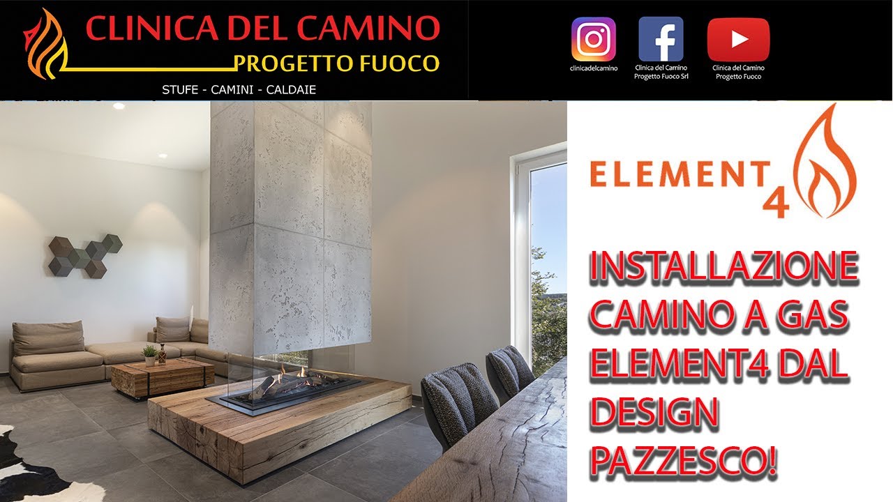 CAMINETTO A GAS CON VETRO ANGOLARE ELEMENT4! DESIGN, ELEGANZA E INSTALLAZIONE FACILE