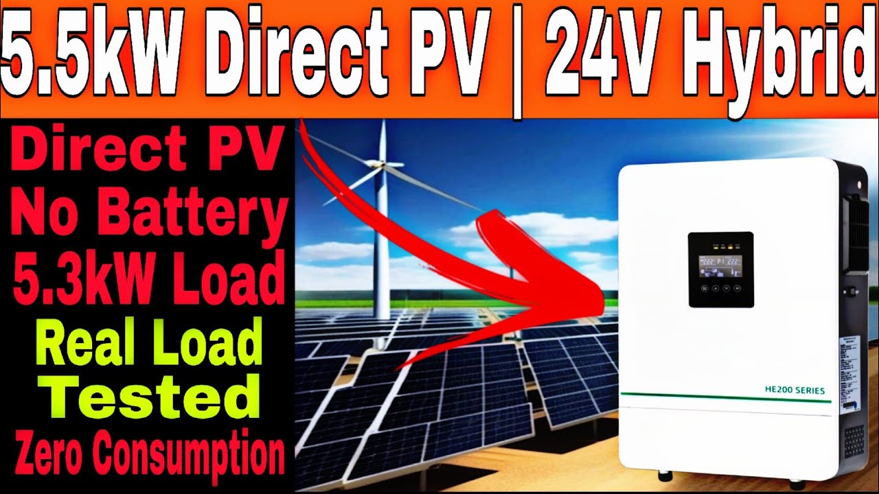 5.5kW Direct PV Hybrid Inverter Full Testing ⚡ | 24V Battery | Zero Consumption | Real Load Pakistan