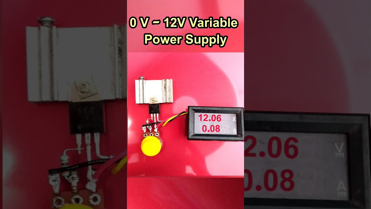 0V - 12V Variable Power Supply #electronic #diy #experiment #dcvoltageregulater