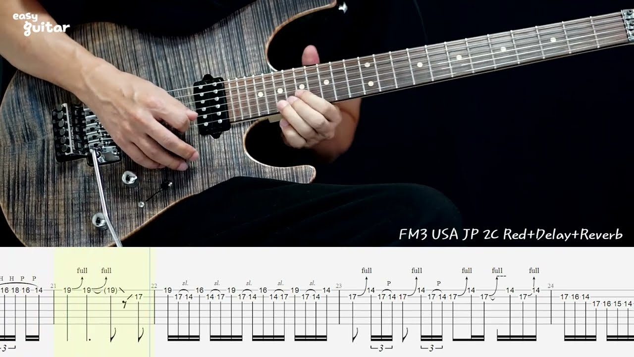 Dream Theater - Under a Glass Moon Guitar Solo Lesson With Tab(Slow Tempo)